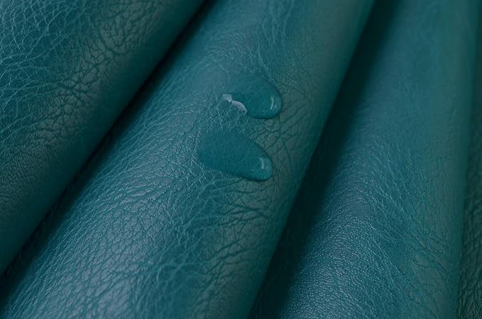 Wento Thick Faux Leather Fabric Soft Skin Grain PU Leather - Image 5