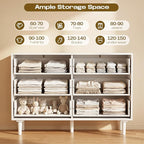 FUQARHY 6 Drawer Dresser Rattan Dresser Modern Chest - Image 4