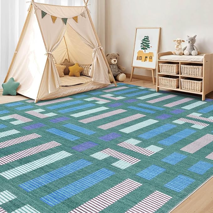 cotiled Boho 10x12 Area Rug for Living Room: Large Moroccan Washable Rug | - Image 8
