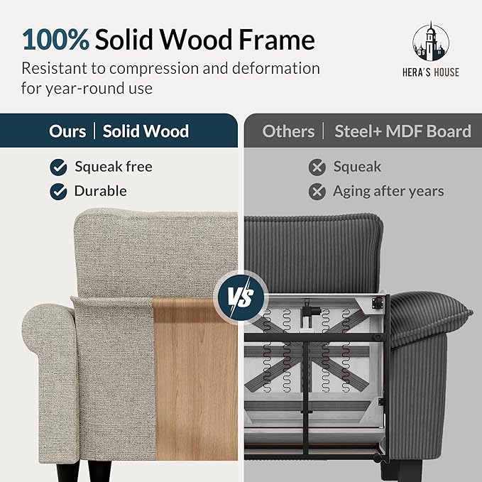 HERA'S HOUSE 3 Pieces Modular Sectional Sofa Sets, Oversized Couch Set - Image 7
