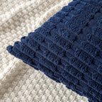 MIULEE Euro Sham Corduroy Decorative Throw Pillow Covers 22x22 Navy Blue | Pack - Image 5
