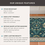 Brown and Green Kitchen Sink Runner Rug 2x5 - Image 7