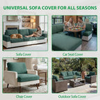OHSIO Couch Cushion Covers for Sectional Sofa, Stretch Soft Sofa Slipcovers - Image 8