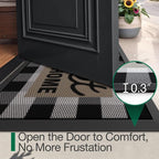 LUMI Outside Welcome Door Mat 24x36, Non-Slip Durable Rubber Easy Clean | Sweet - Image 3