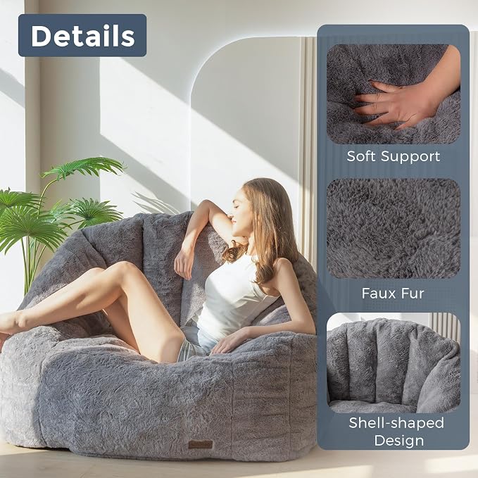 MAXYOYO Giant Bean Bag Chair, Oversized Bean Bag Couch - Image 6