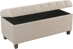 Homepop Home Decor | Tufted Ainsley Button Storage Ottoman Bench - Image 5