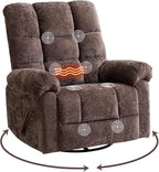 Oversized Swivel Rocker Recliner by Rhevoy