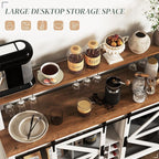 HOMCOM Farmhouse Coffee Bar Cabinet - Image 8