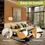 Natural Bamboo Wall Panel 48 x 94.5 Inch, Renewable Pole Wrap Bamboo - Image 5