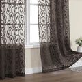 Furman Chocolate Sheer Curtains 96 inches Long by OWENIE