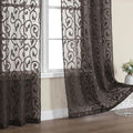 Furman Chocolate Sheer Curtains 84 inches Long by OWENIE