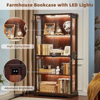 LELELINKY Farmhouse Display Cabinet - Image 7