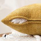 MIULEE Decorative Gold Euro Sham Throw Pillow Covers 24x24 Inch 2 Pack | - Image 6