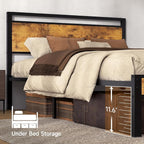 Z-hom Upgraded Full Size Bed Frame, Heavy Duty Metal Sturdy Full Bed Frame - Image 5