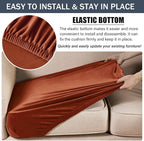 Stretch Cushion Cover, Soft Velvet Plush Cushion Slipcovers Loveseat Sofa - Image 4