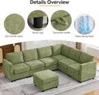 104'' V Shaped Modular Sofa, Sectional Couch - Image 5