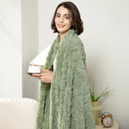 Aganear Fleece Throw Blanket for Couch Sofa 50"x60" Sage Green | Lightweight - Image 8