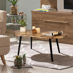 Small Coffee Table Cloud Shape Coffee Table Industrial Wooden Irregular Center - Image 5