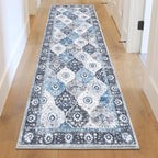 HEBE Hallway Runner Rug 2'x6', Washable Non Slip Kitchen Rug Runner | Soft Boho - Image 8