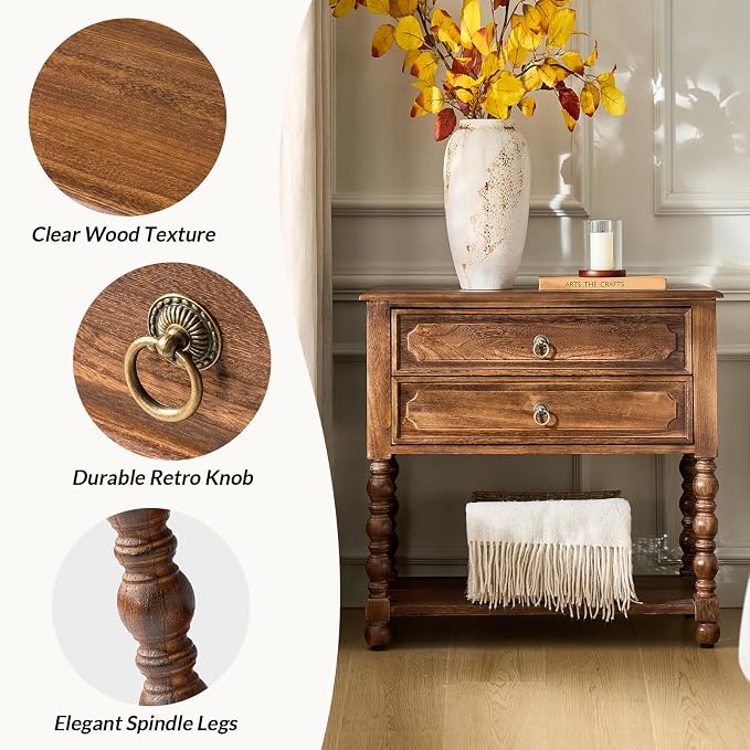 HULALA HOME Farmhouse Storage End Table - Image 5