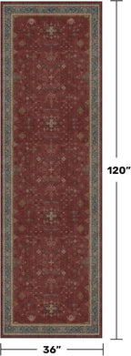 Burgundy 3x10 Long Runner Rug for Hallway - Image 2
