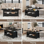 Garvee 40" Coffee Table Lift Top, Converts to Dining Table - Image 4