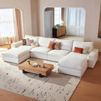 Cloud Couch Sectional 146.5'' Oversized Modular Deep Seat Sofa U Shaped Comfy by VORTHIOHOME