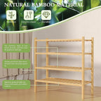 ROMGUAR CRAFT 4 Tier Bamboo Shoe Rack - Image 5