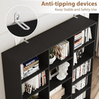 FACBOTALL Triple Wide Bookshelf, 6 Tier Large Bookshelf, Bookcase - Image 6