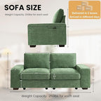 TEKAMON 73" Modular Sofa Couch - Image 2