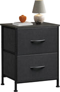 WLIVE Black Night Stand, Small Dresser by WLIVE