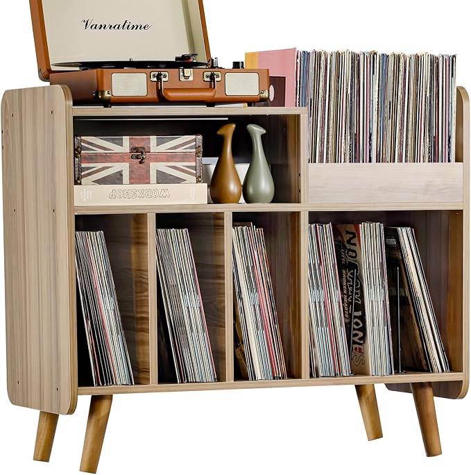 Record Player Stand, Large Record Player Table Cabinet by UODERS