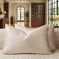 GIGIZAZA Velvet Pillow Covers 12x20 Decorative Pillows Pack of 2 Beige | Lumbar by GIGIZAZAFocusingonhomedecoration