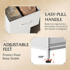 WLIVE Dresser for Bedroom with 5 Drawers, Wide Chest of Drawers, Fabric Dresser - Image 6
