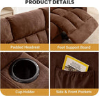 BOSMILLER Reclining Sofa with Cup Holders - Image 4