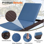 HOMREST Outdoor Chaise Lounge Chair, Patio Wicker Lounge Chair - Image 5
