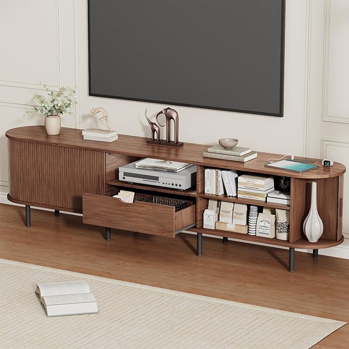 86.6" Mid-Century TV Stand - Image 3