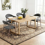 DUMOS Dining Chairs Set of 2, Linen Fabric Upholstered Kitchen Side Chairs - Image 7
