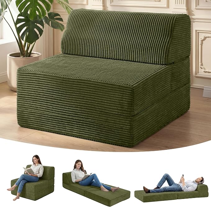 Kasunpul Folding Sofa Bed with Pillow, Memory Foam Fold Out Chair Bed, by KASUNPULGIVEYOUANEWLIFE
