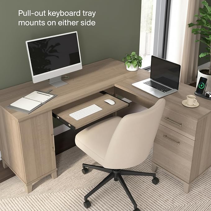 Bush Home 60-Inch L-Shaped Desk - Image 7