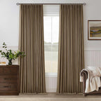 Dutch Cocoa Linen Blackout 120 Inch Curtains - Image 9