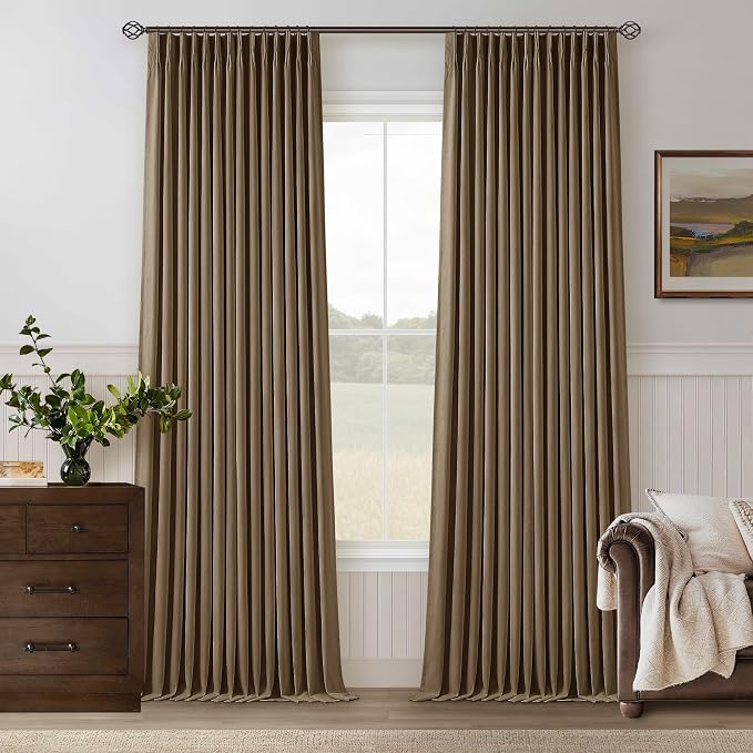 Dutch Cocoa Linen Blackout 120 Inch Curtains - Image 9