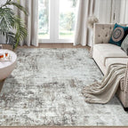 6x9 Area Rugs for Living Room Bedroom Dining Room Washable Brown Grey | Soft by Aelenmu