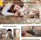 RELEANY Washable Runner 3'x12' Abstract Area Rug - Image 3