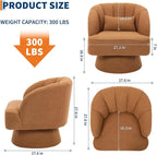 Garvee Ultra-Plush Swivel Accent Chair, 360° Barrel Lounge Chair - Image 2