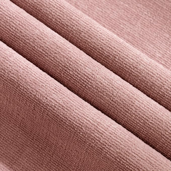 MIULEE Blush Pink Chenille Couch Throw Pillow Covers, 20x20 | Set of 2 - Image 2