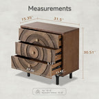 Aoikax Farmhouse 3-Drawer Dresser, Accent Wooden Chest of Drawers - Image 2