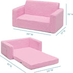Delta Children Cozee Flip-Out Sherpa 2-in-1 Convertible Sofa to Lounger - Image 3