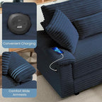 SUNWAVE 74" W Double Chaise Lounge Chair Indoor, Oversized Loveseat - Image 5