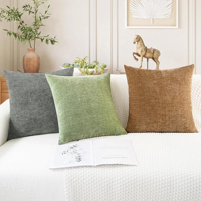CaliTime Decorative Couch Throw Pillow Covers 26 X 26 Inches Apricot Brown | - Image 5